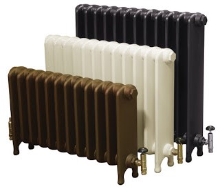 Eton cast iron radiators in various heights and colours