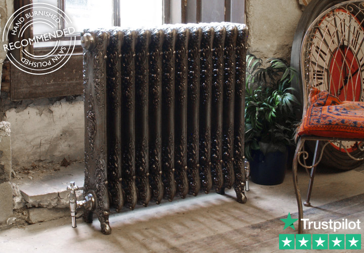 Verona hand burnished 1 column cast iron radiator