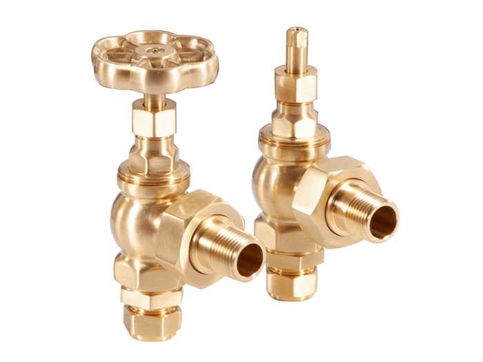 Daisy Wheel Manual Valve Brushed Brass Lacquered