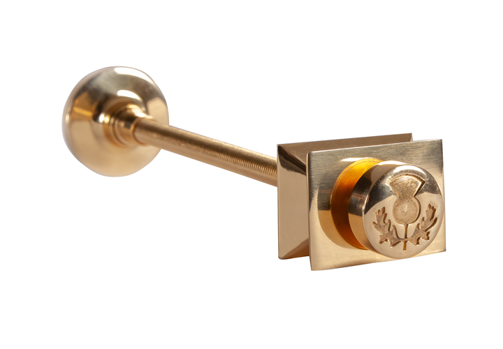 Thistle Wall Stay Polished Brass 200 Range