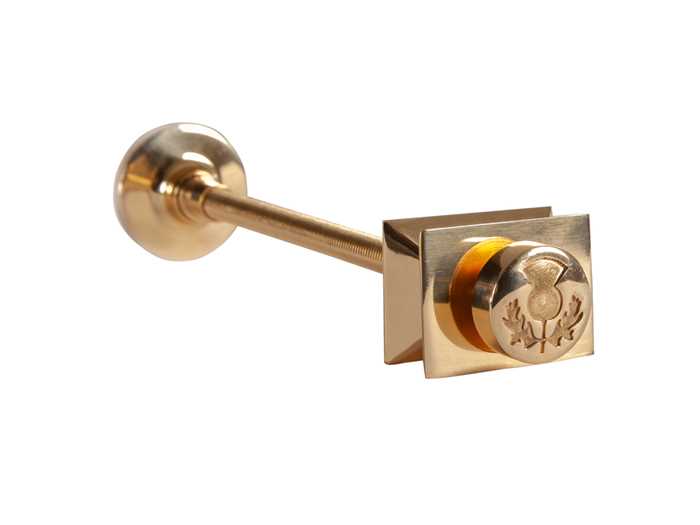 Thistle Wall Stay Polished Brass 200