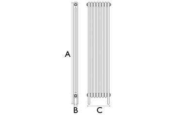 New York 2 Column 8 Section Line Drawing