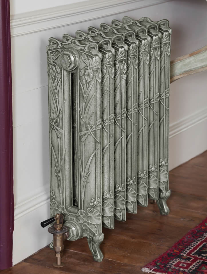 Dragonfly radiator in antiqued french grey
