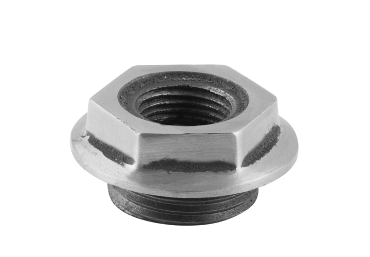 1" BSP to 0.5" BSP End Bush (Left Hand Thread) - Full Polish