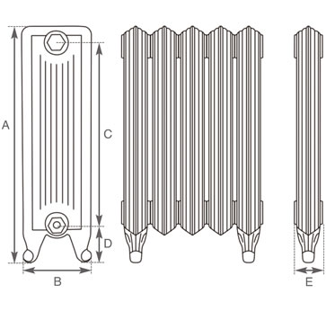 churchill radiator measurements