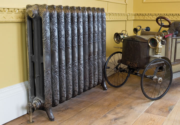 Rococo hand burnished cast iron radiator