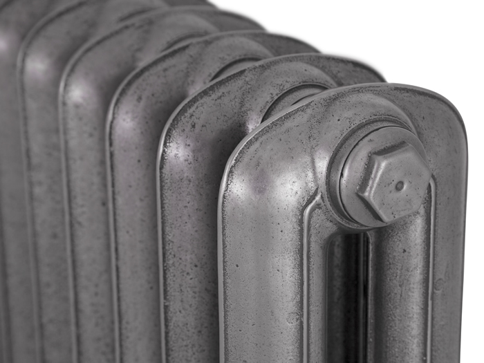 Peerless cast iron radiator in satin polished finish