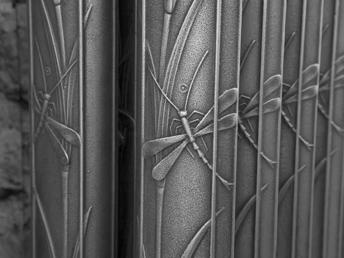 Dragonfly hand burnished cast iron radiator detail (1)