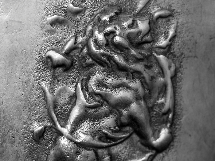 Verona hand burnished detail on cast iron radiator