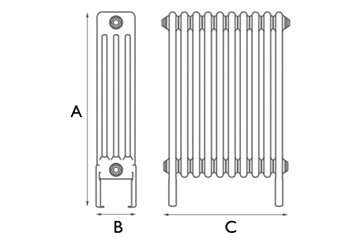 Enderby 4 Column 10 Section 600Mm Measurements