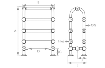 Colossus Horse Towel Rail 935X625 Dimensions
