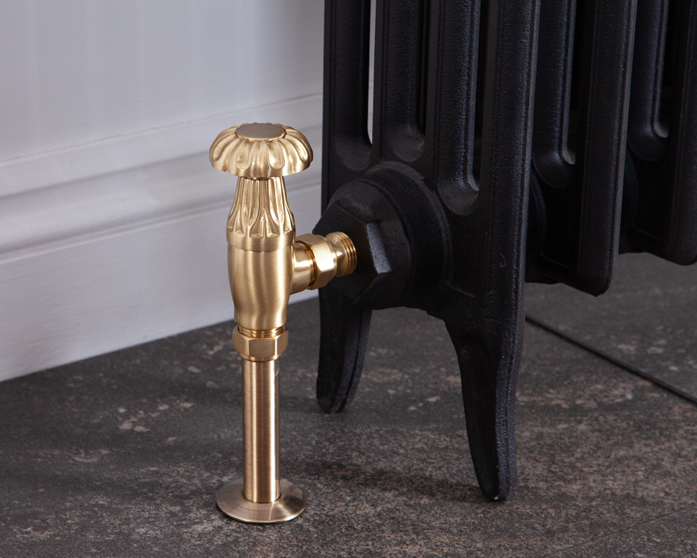 Crocus Manual Valve Brushed Brass Lacquered Fitted