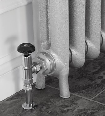 Telford manual radiator valve on Princess cast iron radiator
