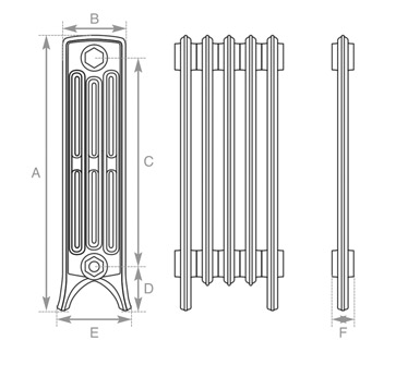 Rathmell 4 Column Line Drawing