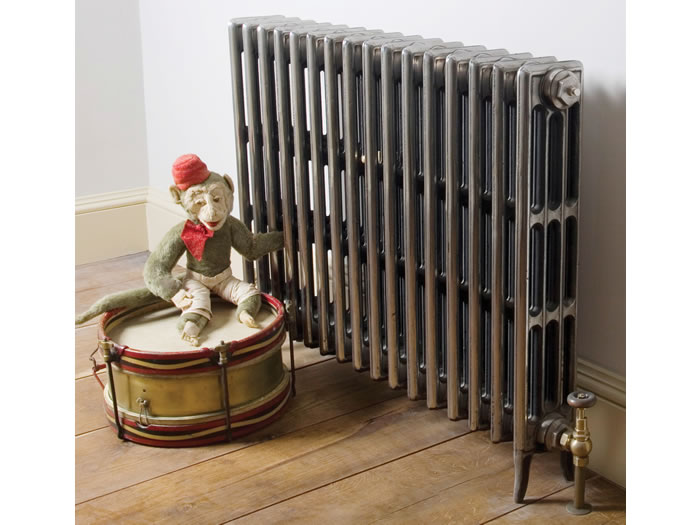 Victorian 4 Column Cast Iron Radiator In Hand Burnished Finish