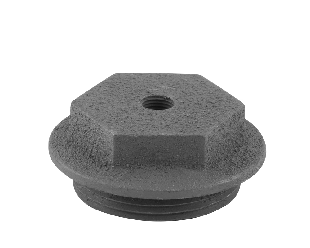 1.5" End Cap With Bleed Inlet Left Hand Thread