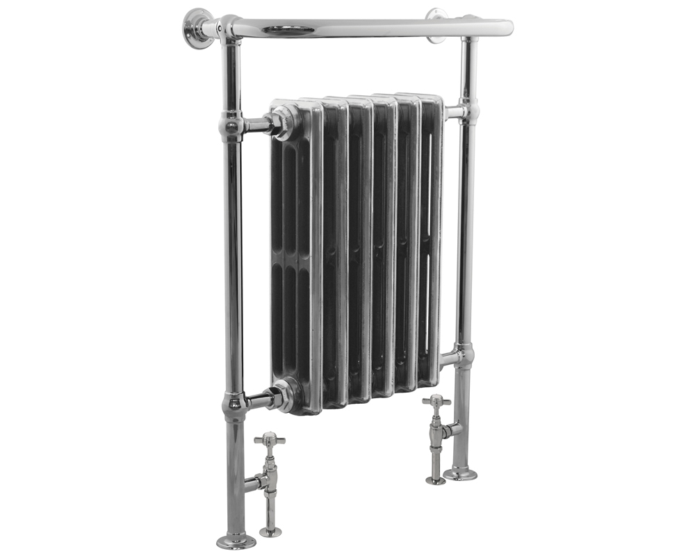 Broughton Chrome Towel Rail Hand Burnished Sections
