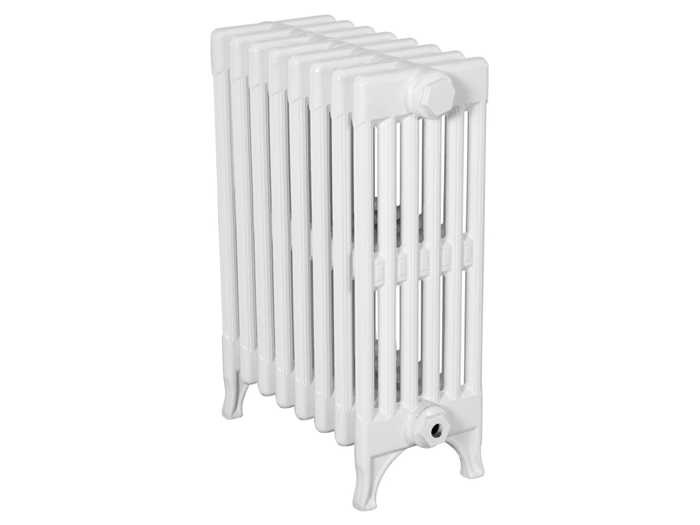 Victorian 6 Column 625Mm 8 Sections Powder Coated Parchment White