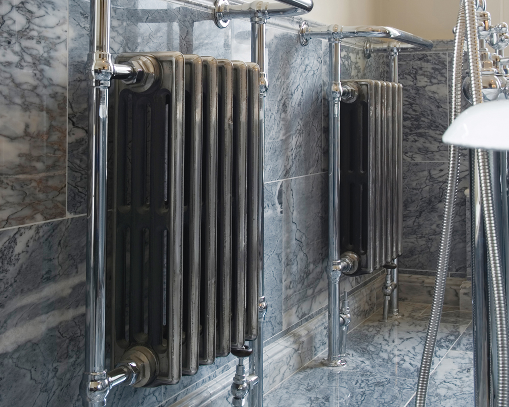 Broughton Chrome Towel Rails Hand Burnished Sections