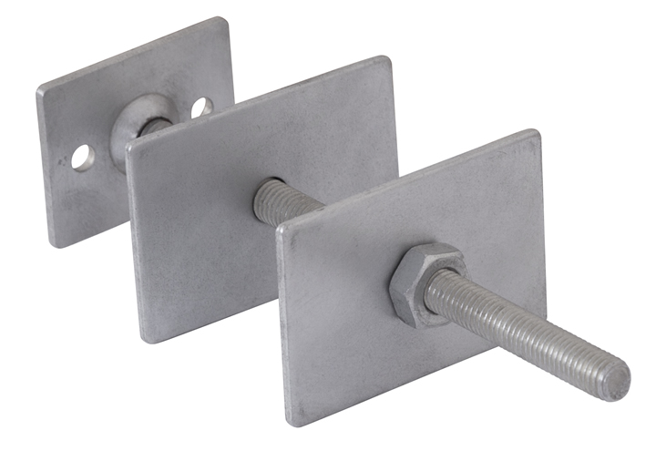 Galvanised Square Plate Wall Stay