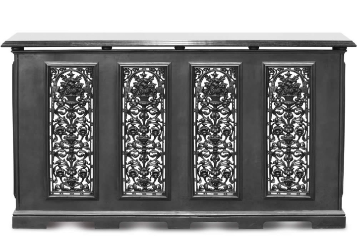 Cast Iron 4 Panel Radiator Cover With Granite Top