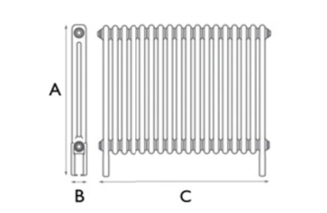 New York 2 Column 18 Section Line Drawing