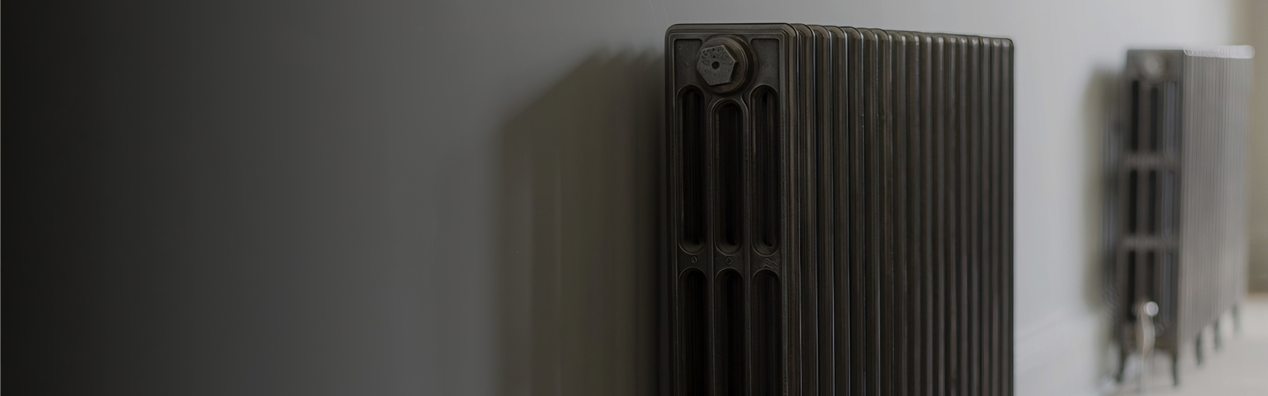 Victorian Cast Iron Radiator Hand Burnished Desktop Banner