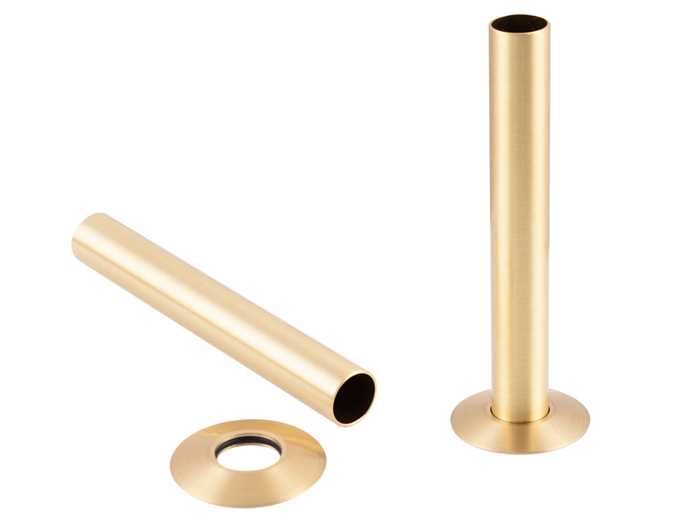 Pipe Shroud Brushed Brass Lacquered