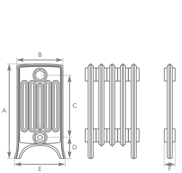 Rathmell 6 Column Line Drawing