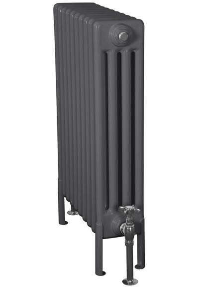 Enderby Steel Radiator 4 Column 10 Section 710Mm Foundry Grey