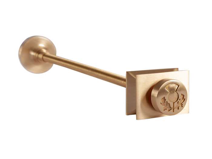 Thistle Wall Stay Brushed Brass 300