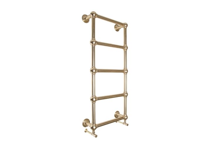 Colossus Brushed Brass Wall Mounted Towel Rail - 1300mm x 600mm