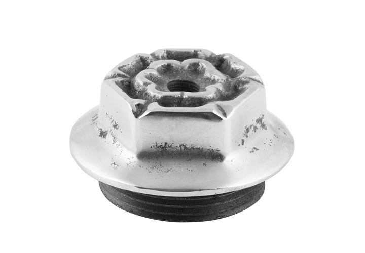 Chelsea 1.5" End Cap With Bleed Inlet Right Hand Thread Full Polish