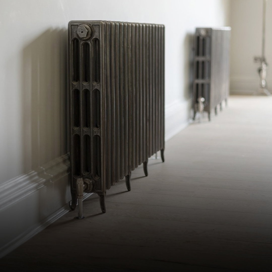 Victorian Cast Iron Radiator Hand Burnished Mobile Banner