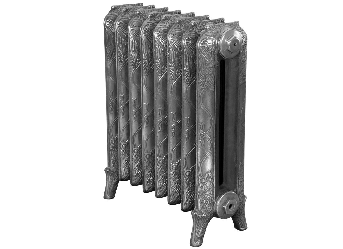 Ribbon Cast Iron Radiator 650Mm Full Polish 8 Sections
