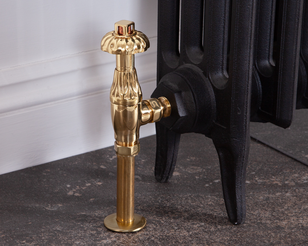 Crocus Thermostatic Valve Brass Lacquered Fitted