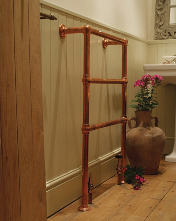 Copper wall-attached towel rail