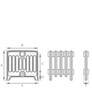 Rathmell 9 Column Line Drawing
