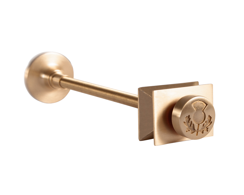 Thistle Wall Stay Brushed Brass 200