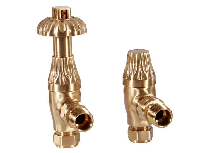 Crocus Thermostatic Valve Brushed Brass Lacquered