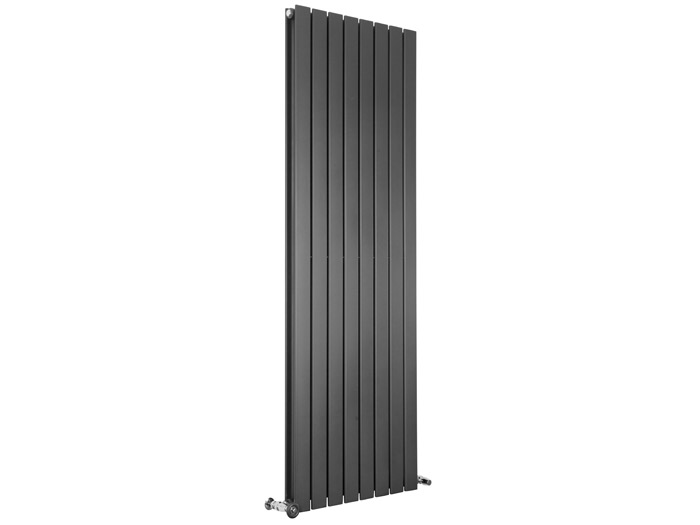 Vertical Flat Double Radiator 1800X604 Anthracite Angled