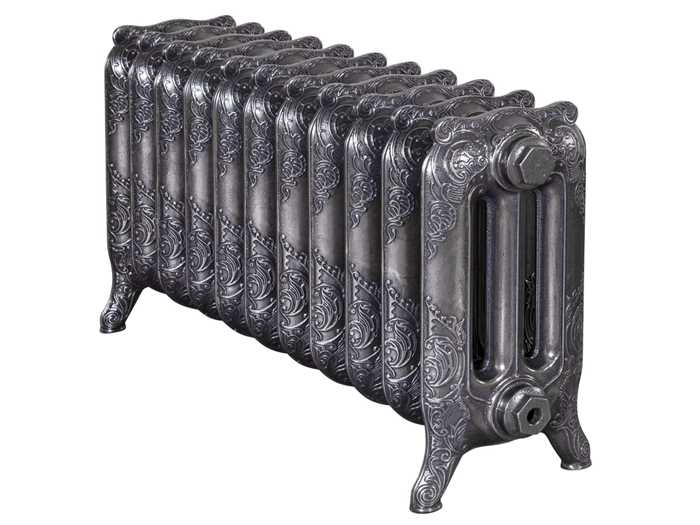 Rococo 3 Column Cast Iron Radiator 460Mm 11 Sections Lacquered Hand Burnished