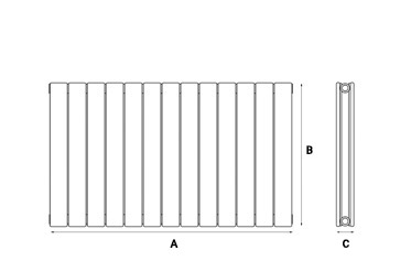 Horizontal Flat Double Radiator 600X984 Anthracite Range Dimensions