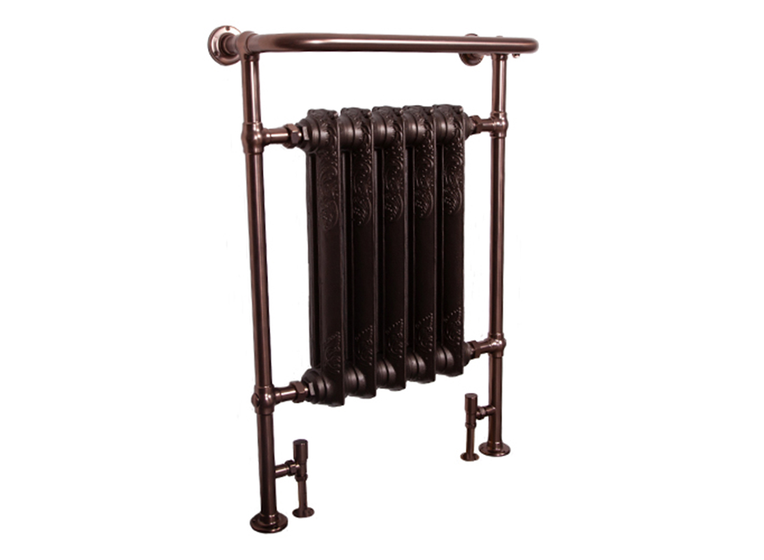 Wilsford Brushed Bronze Towel Rail Angled