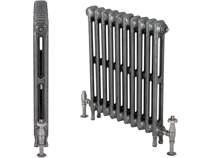 Victorian 2 Column Cast Iron Radiators In Satin Polished Finish