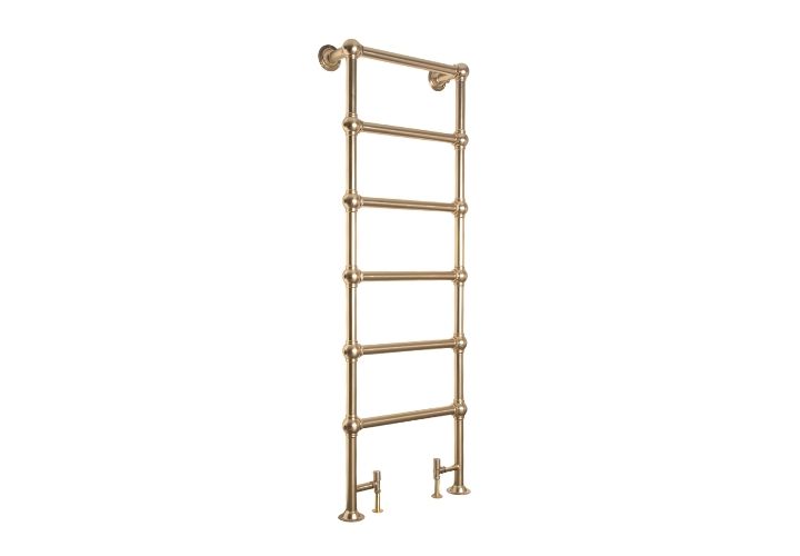 Colossus Brushed Brass Towel Rail - 1800mm x 650mm