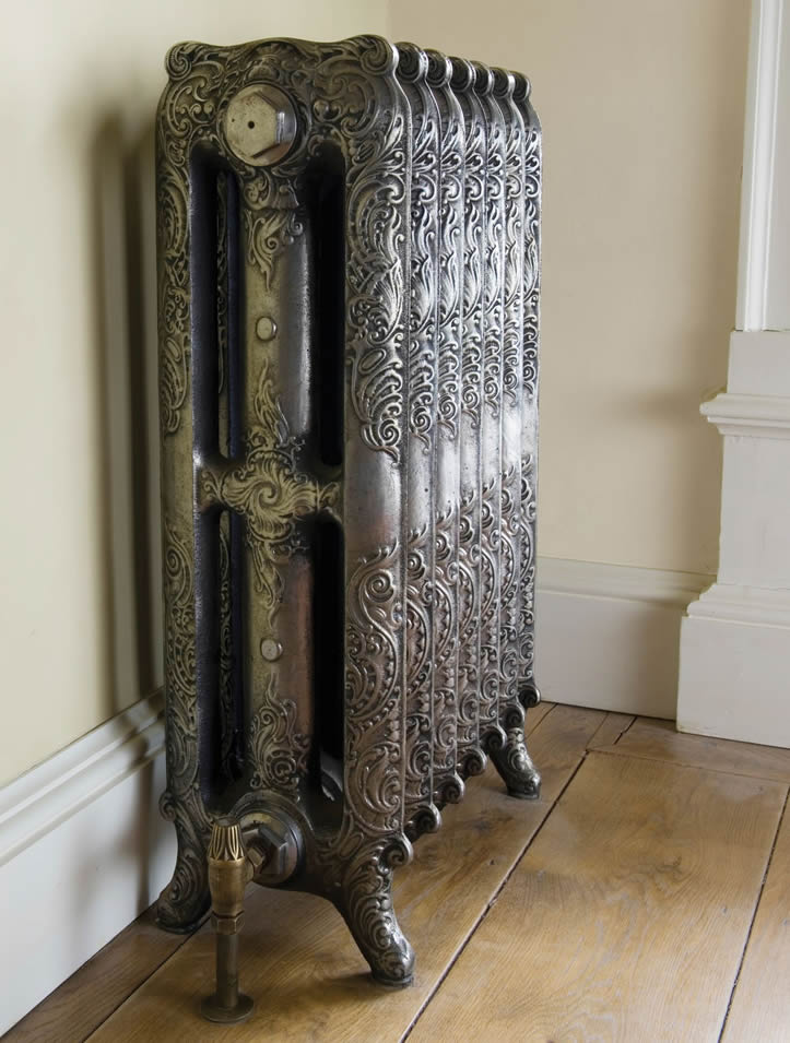 Rococo radiator in hand burnished finish