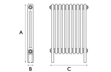 Enderby 2 Column 10 Section 600Mm Measurements