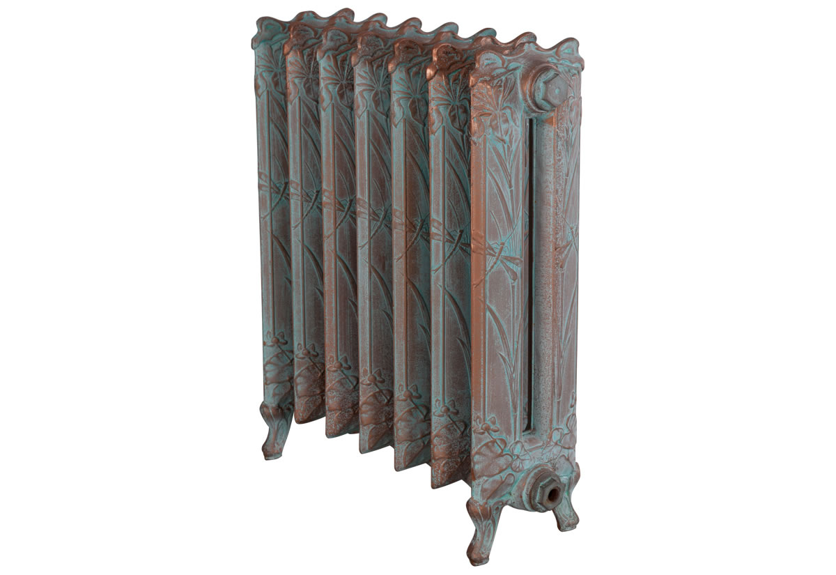 Dragonfly 7 Section Radiator Vintage Copper
