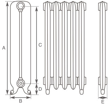 Duchess 2 Column Line Drawing